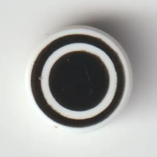 Tile Round 1 x 1 with Black Circle and Black Ring print