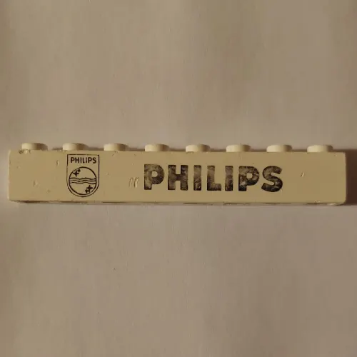 Brick 1 x 8 with 'PHILIPS' Logo Print