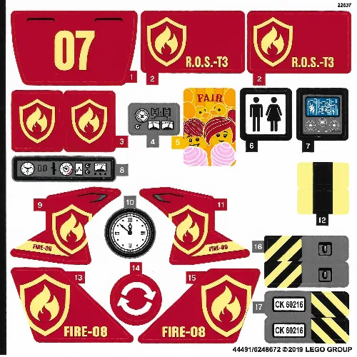 Sticker Sheet for Set 60216-1