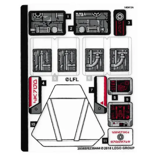 Sticker Sheet for Set 75219-1