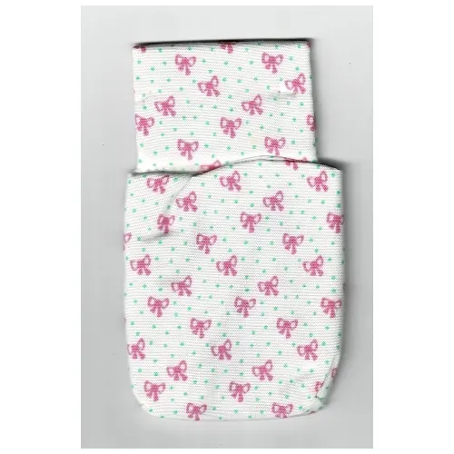 Scala, Sleeping Bag / Baby Pouch with Green Dots and Pink Bows