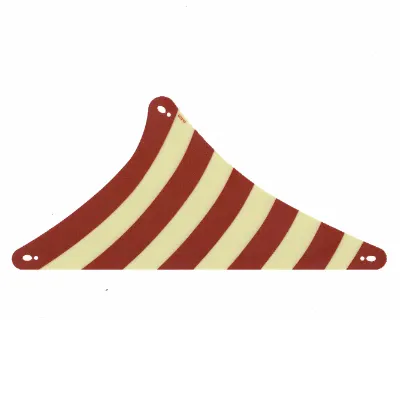 Sail, Triangular, 20 x 16, with Dark Red Stripes print