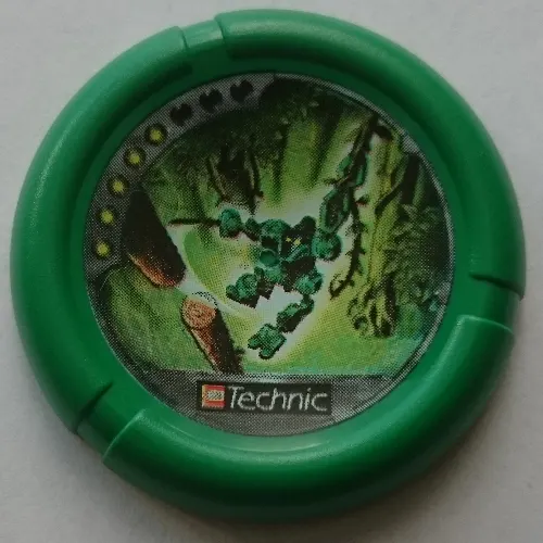 Large Figure Throwing Disk, Amazon / Jungle, 5 Pips, Hanging on Vine and Cutting Tree Print