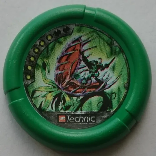 Large Figure Throwing Disk, Amazon / Jungle, 6 Pips, Fighting Giant Toothed Plant Print