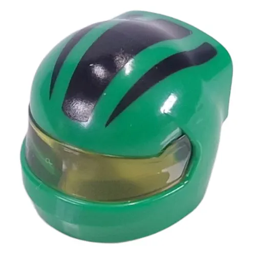 Helmet, Formula 1 with Trans-Yellow Visor pattern and Black Stripes print