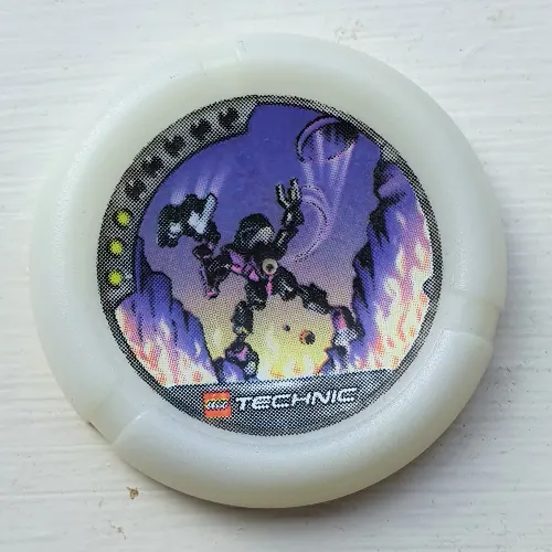 Large Figure Throwing Disk, Flare and Spark, 3 Pips, Spark Throwing Disk Print