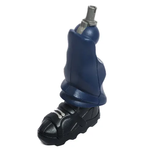 Large Figure Limb, Leg, Lower Section with Black Shoe and Dark Gray Pin, Silver Laces (Allegra)