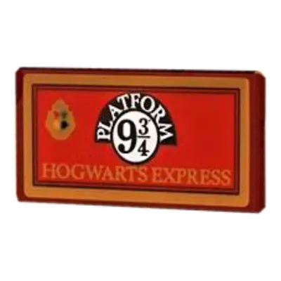 Tile 2 x 4 with Dark Red Sign, 'HOGWARTS EXPRESS', 'PLATFORM 9 3/4' print