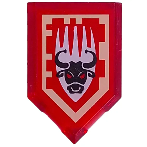 Tile Special 2 x 3 Pentagonal with Nexo Power Shield Print - Bull Race