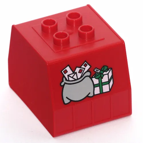 Duplo Train Freight Container with Mail Bag and Box Print
