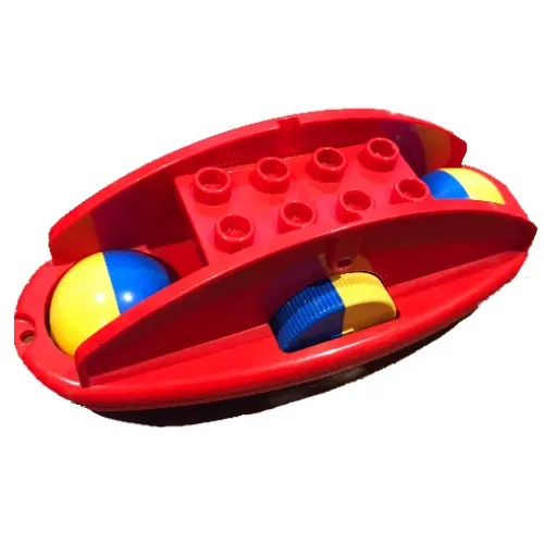 Duplo Rattle Rocking Bottom with Yellow and Blue Wheels