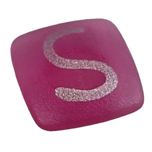 Clikits Icon, Square 2 x 2 Small with Pin and Silver 'S' Print