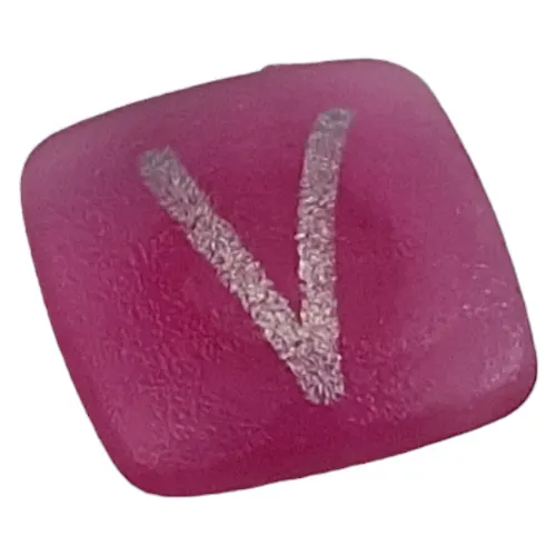 Clikits Icon, Square 2 x 2 Small with Pin and Silver 'V' Print