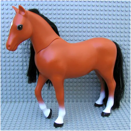 Scala, Animal, Horse with White Diamond and Black Mane Print