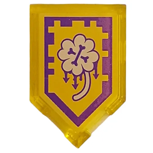 Tile Special 2 x 3 Pentagonal with Nexo Power Shield Print - Clover of Misfortune