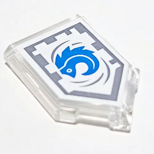 Tile Special 2 x 3 Pentagonal with Nexo Power Shield Print - Rolling Hedgehog