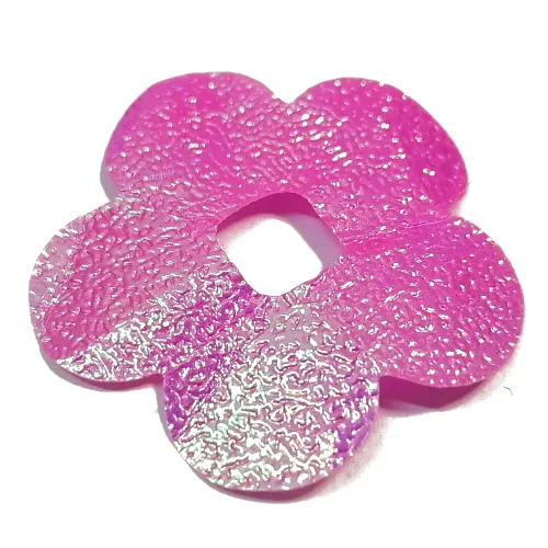Clikits Icon Accent, Flower, Foil 4 1/4 x 4 1/4, 5 Petals with Textured Surface