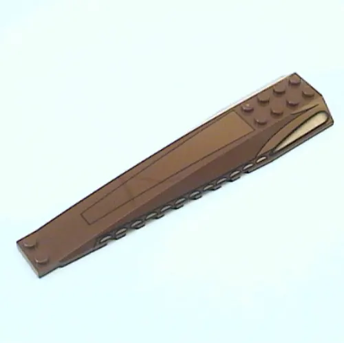 Brick Wedged, Curved 16 x 4 Triple, with Bronze and Black Geonosian Fighter Print