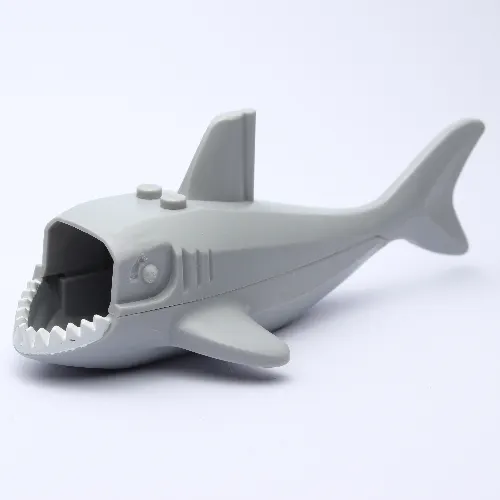 Animal Body Part, Shark Body with Gills and White Teeth Print