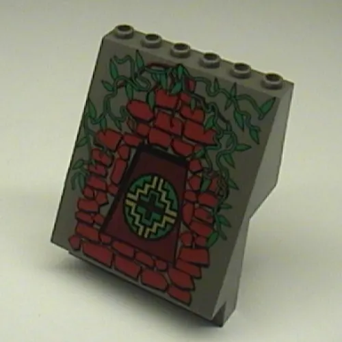 Panel 4 x 6 x 6 Sloped with Amazon Brick and Vines Print