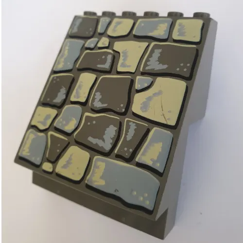 Panel 4 x 6 x 6 Sloped with Multicolored Rock Print