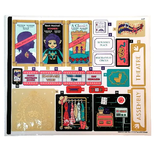 Sticker Sheet 1 for Set 41714-1