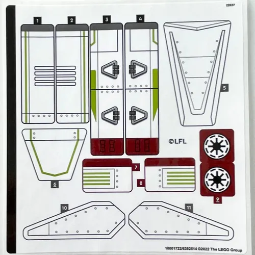Sticker Sheet for Set 75342-1