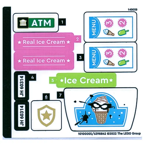 Sticker Sheet for Set 60314-1