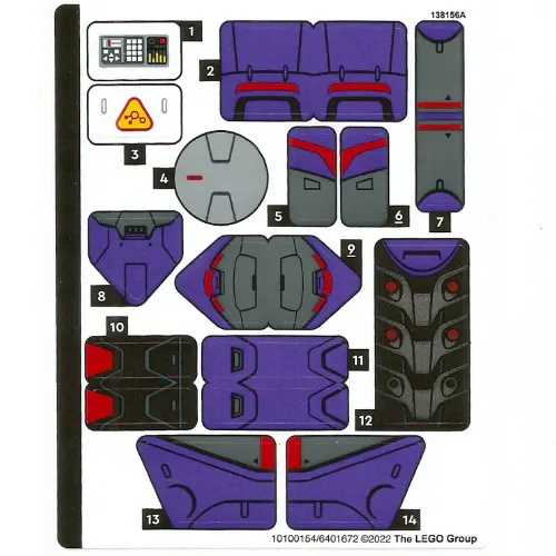 Sticker Sheet for Set 76831-1