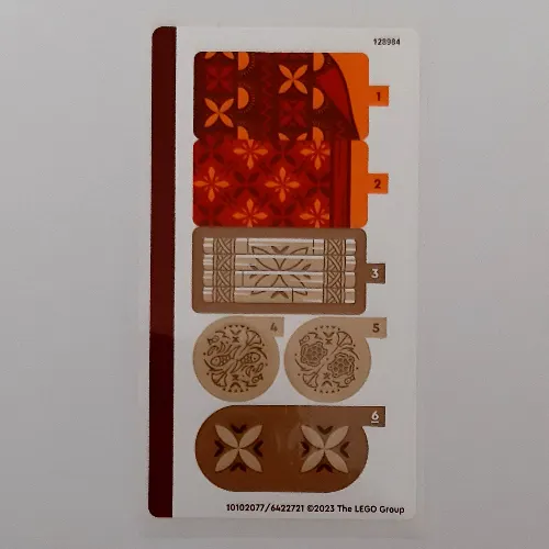 Sticker Sheet for Set 43210-1
