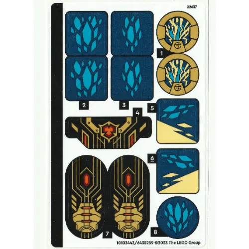 Sticker Sheet for Set 71796-1