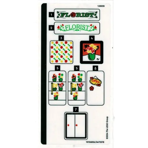 Sticker Sheet for Set 40680-1