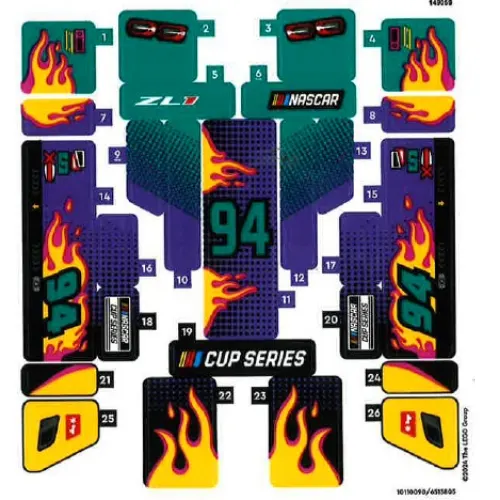 Sticker Sheet 1 for Set 76395-1