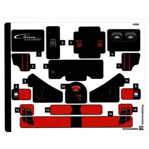 Sticker Sheet for Set 42222-1