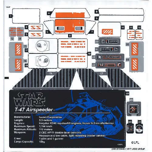 Sticker Sheet for Set 75144-1
