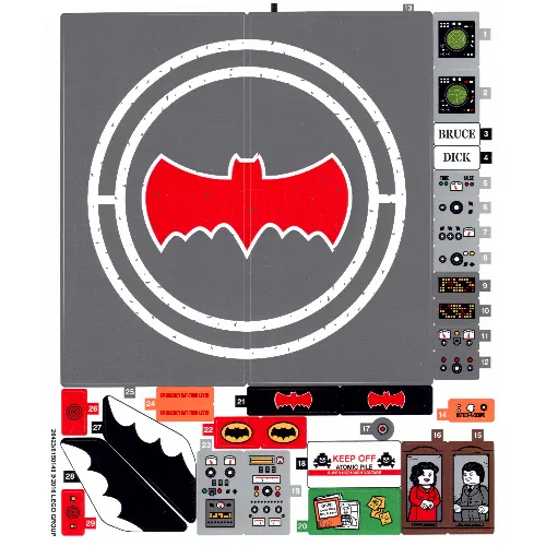 Sticker Sheet for Set 76052-1