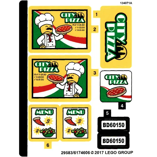 Sticker Sheet for Set 60150-1