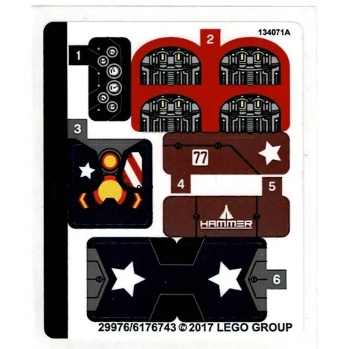 Sticker Sheet for Set 76077-1