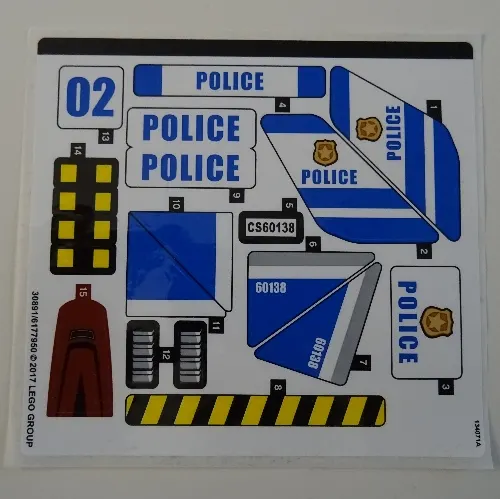 Sticker Sheet for Set 60138-1