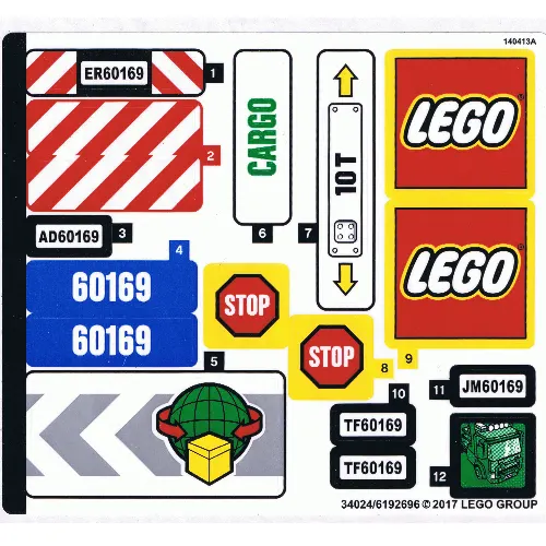 Sticker Sheet for Set 60169-1