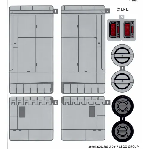 Sticker Sheet for Sets 75188-1, 75188-2