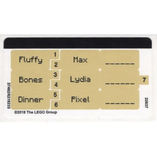 Sticker Sheet for Set 21144-1