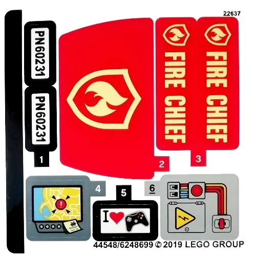 Sticker Sheet for Set 60231-1