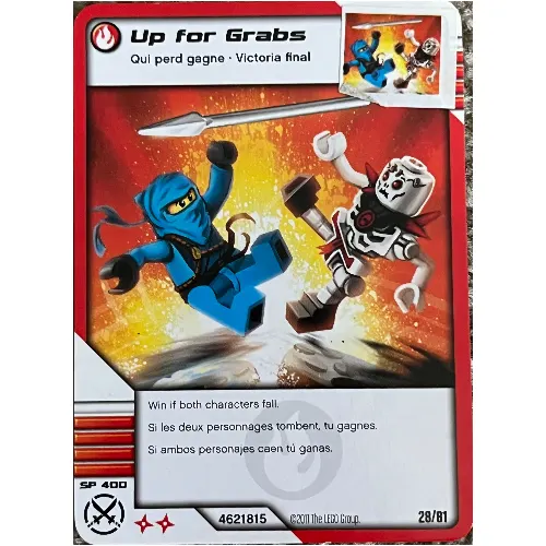 Trading Card, Ninjago Deck #1: 28 - Up for Grabs - North American Version