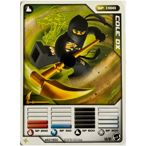 Trading Card, Ninjago Deck #1: 14 - Cole DX - North American Version