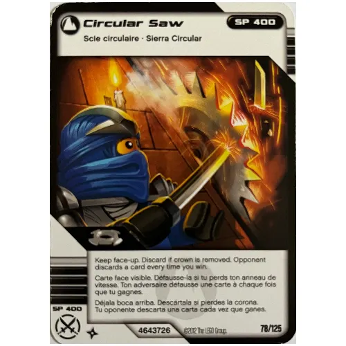 Trading Card, Ninjago Deck #2: 78 - Circular Saw - North American Version