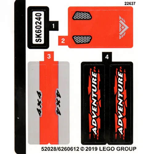 Sticker Sheet for Set 60240-1
