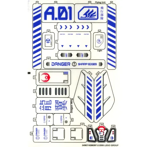 Sticker Sheet for Set 7700-1