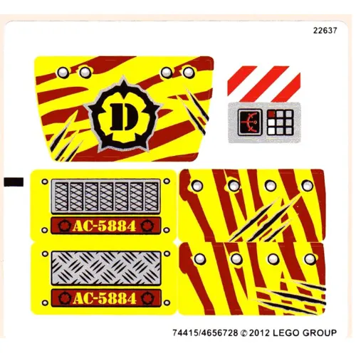 Sticker Sheet for Set 5884-1