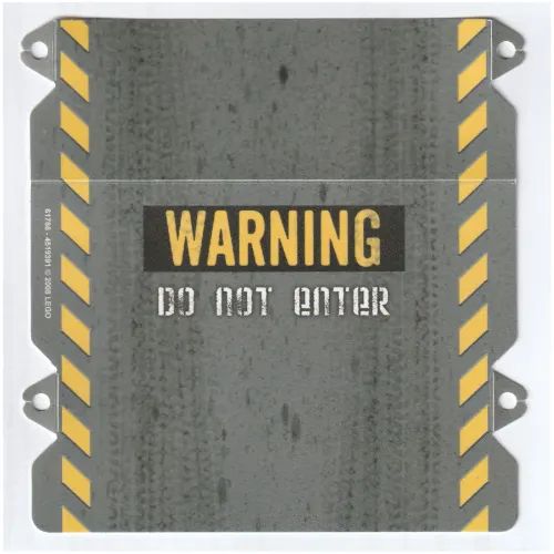 Ramp Cover, with Yellow Stripes and 'WARNING DO NOT ENTER' Print